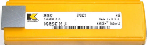 Lot of 5 New Kennametal Kendex Positive Carbide Turning Inserts SPG632 K68