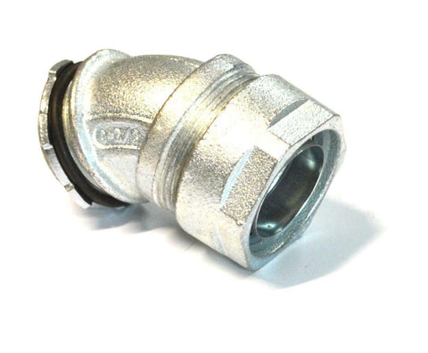 NEW O-Z/GEDNEY 4Q-4125 1-1/4" 45° LIQUIDTIGHT CONNECTOR (2 AVAILABLE)