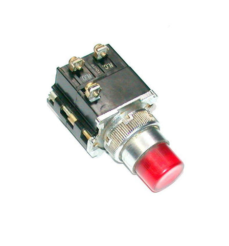 CUTLER HAMMER RED ILLUMINATED  PUSHBUTTON 1 N.O. 1 N.C. CONTACTS