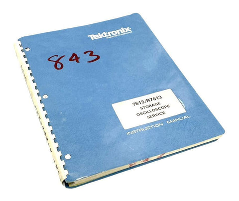 Tektronix 7613 / R7613 Storage Oscilloscope Service Instruction Manual