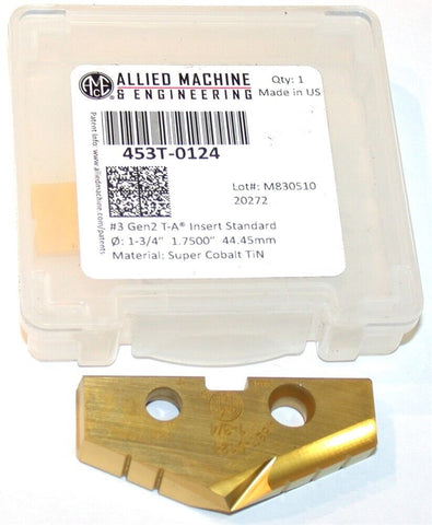 Allied Machine Original T-A 1 3/4" Carbide Spade Drilling Insert 453T-0124