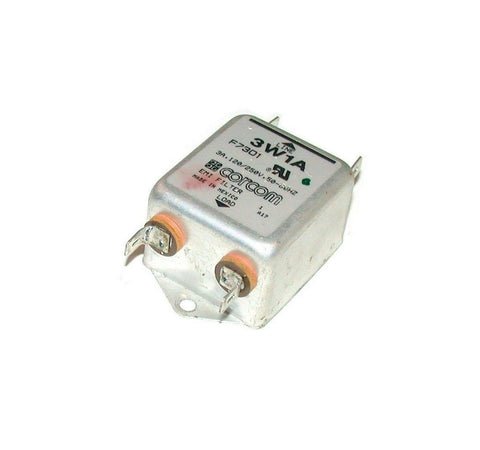 CORCOM EMI POWER LINE FILTER 3 AMP 120/250 VAC MODEL 3W1A