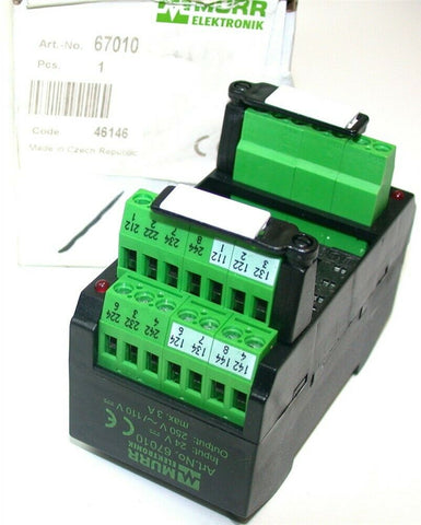 Murr 24/Led 24 Relay Socket Modules in: 24 VDC - OUT: 250 VAC/ 110 DC / 2A 67010