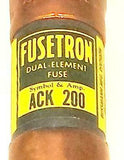 New Cooper Bussman Fusetron  ACK 200  Dual Element Fuse 200 Amp Made in USA