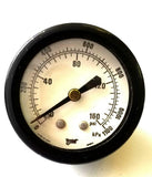 MarshallTown Pressure Gauge Panel Mount 0-160 PSI 1 3/4" Diameter Face