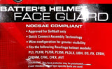 Rawlings SBRWG2-W Quick Connect White Softball Batter's Helmet Face guard NOCSAE