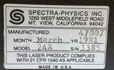 Spectra Physics 248 Laser Exciter with 145-02 Laser - SOLD AS IS