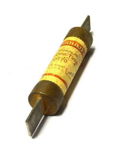 GOULD-SHAWMUT OT70 ONE-TIME FUSE 250 VAC MAX.