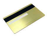 Heavy Metal Stainless Steel Credit Card Blank w/ Chip Slot & Mag Strip Gold
