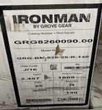 Grove Gear GRG-GM-826-25-R-140 Right Angle Gear Reducer 25:1 Ratio 2.487 HP
