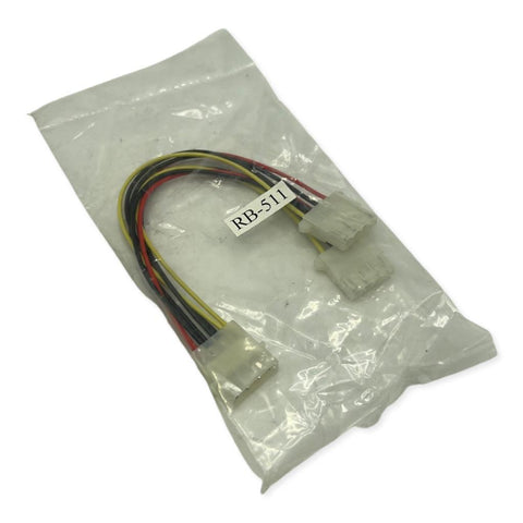 4 Pin 5.25" Male to 2x 5.25" Female PC Internal Power Lead 150mm Molex