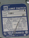 NEW SQUARE D LIMIT SWITCH SPDT 12 AMP  MODEL 9007-TUB4