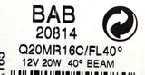 General Electric BAB 20814 Precise MR16 Halogen Flood Lamp 12V 20W
