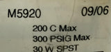 Madison M5920 Single Pole Tank Liquid Level Switch 300PSI Max Side Mount SS