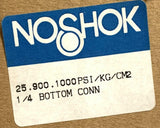 NoShok 25-900-1000 Liquid Filled Pressure Gauge 1000 PSI 1/4" NPT Bottom Mount