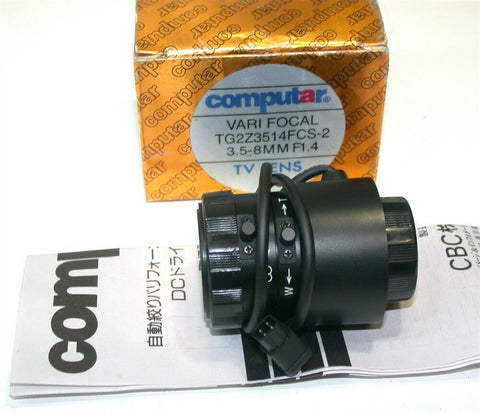 Computar Varifocal TG2Z3514FCS-2 TV Lens NIB