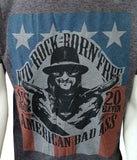 Anvil Men's Kid Rock Born Free US Tour 2011 Gray Short Sleeve Shirt Size Large