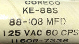 Coreco KE-88S Capacitor 125 VAC 60 CPS 88-108 MFD