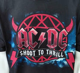Anvil Men's AC/DC Shoot To Thrill 2010 Tour Black Short Sleeve Shirt Size XL