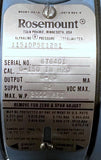 Rosemount 1151DP5E12B1 Pressure Transmitter 0-150" H2O 4-20 MA 45 VDC 2000 PSI