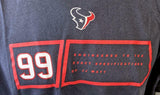 Nike Men's Houston Texans Engineered To JJ Watt Navy Short Sleeve Shirt Size L