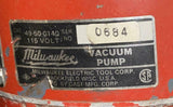 Milwaukee 4030 Dymorig Core Drill w/ 49-50-0140 Vacuum Pump & 4130 Stand