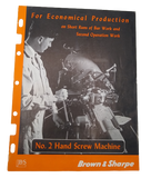 Brown & Sharpe - Hand Screw Machine Manual No.2