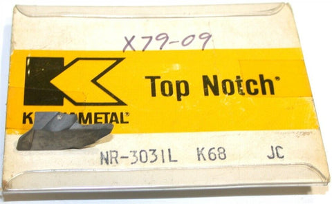 Lot of 4 New Kennametal Top Notch Groove and Turn 1.58mm Inserts NR-3031L