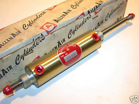 UP TO 2 NEW ALLENAIR DOUBLE END AIR CYLINDERS 3" STROKE