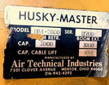 Air Technical Industries HM-2000 Husky-Master Hydraulic Floor Crane 2000 LB Cap.