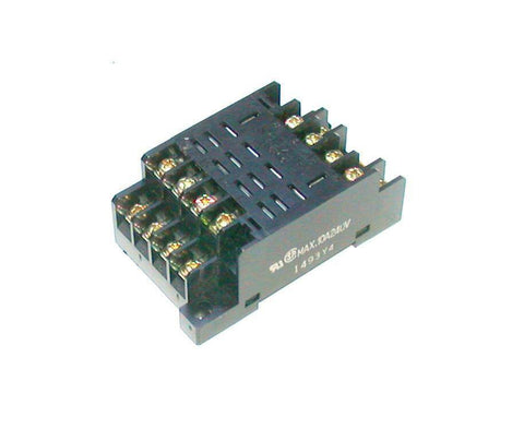 NEW OMRON   2-M4X12   RELAY SOCKET DIN RAIL MOUNT 10 AMP 240 VAC 14-PIN
