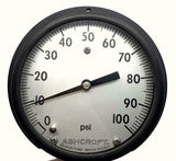 Ashcroft 0-100 PSI Pressure Gauge 1/4" NPT Bottom Mount