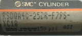 SMC RSDQA40-25DR-F79S-XC18 Air Stopper Cylinder 150PSI MAX 1/2" Stroke