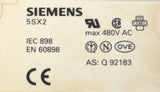 Siemens 5SX22 C6 2 Pole Circuit Breaker 6 Amp 480V