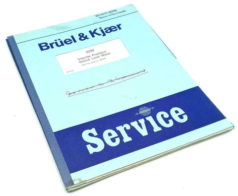 Bruel & Kjaer 2209 Impulse Precision Sound Meter Instruction Manual