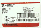 New Wiremold 2A-U1KEY Ivory Single Flush Keystone - Box of 10
