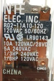 NTE Electric R02-11A10-120 Plug-In Relay W/ Socket 11-Pin 120VAC 50/60HZ 10A