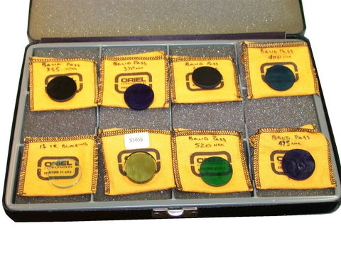 Oriel 1" Diameter 8 Piece Assorted Band Pass Filter Set with Case