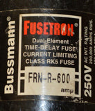 BUSSMAN FUSETRON   FRN-R-600  TIME DELAY 600 AMP FUSE 600 VAC