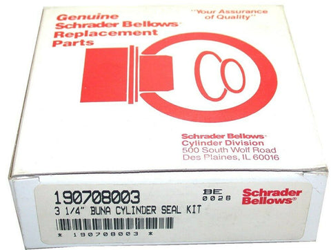 Up To 2 New Schrader Bellows 3 1/4" Buna Cylinder Seal Kit 190708003