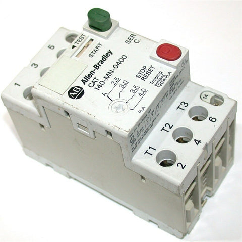 UP TO 3 ALLEN BRADLEY MANUAL MOTOR STARTERS 140-MN-0400 W/ AUX CONTACT 140-A10