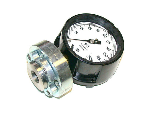 AMETEK SOLFRUNT PRESSURE GAUGE 0-200 PSI 3/8 NPT  4 1/" DIAMAETER