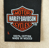 Harley Davidson Motorcycle Men's Est. 1903 Short Sleeve Tan Shirt Size Large