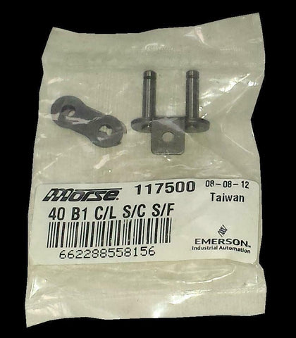 New Morse 117500  40 B1 C/L S/C S/F  Roller Chain Master Connecting Link