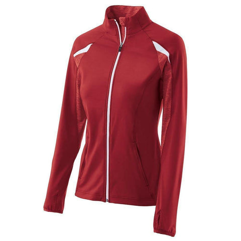 HOLLOWAY 229463-F09 GIRLS TUMBLE JACKET SCARLET/SCARLET HEATHER/WHITE SIZE XL