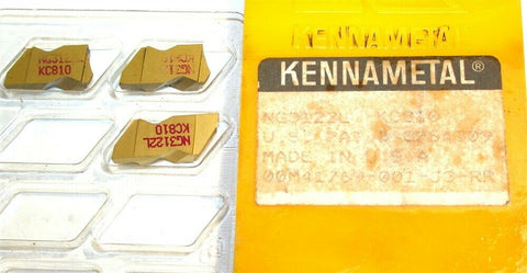 Lot of 3 New Kennametal Top Notch Tin Coated Grooving Inserts NG3122L KC810