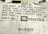 Maytag 2-4031 Dryer Timer Module M300 125/250 VAC
