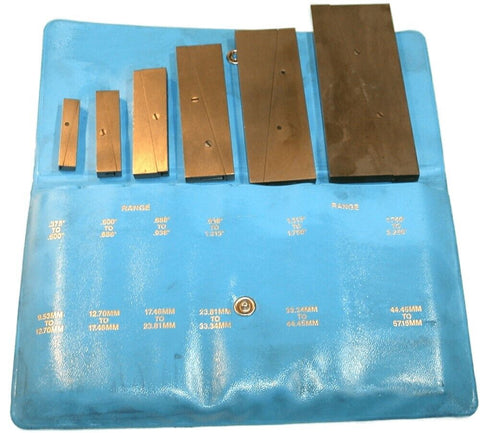 Fowler 52-437-006 Set of 6 Adjustable Parallels 3/8″ – 2-1/4″ Made in USA