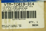 Johnson Controls VTM-TC019-314 Normally Closed Terminal Unit Valve 1/2"