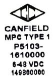Canfield P5103-1610000 Connector MPC Type-1 6-48VDC 149800000